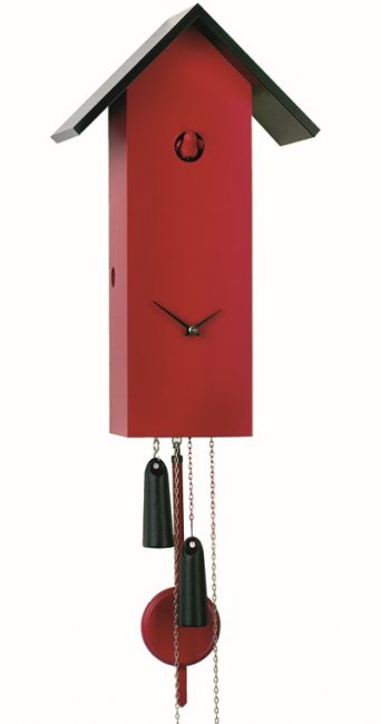 Moderne Kuckucksuhr 1-Tag-Werk "Simple line" 