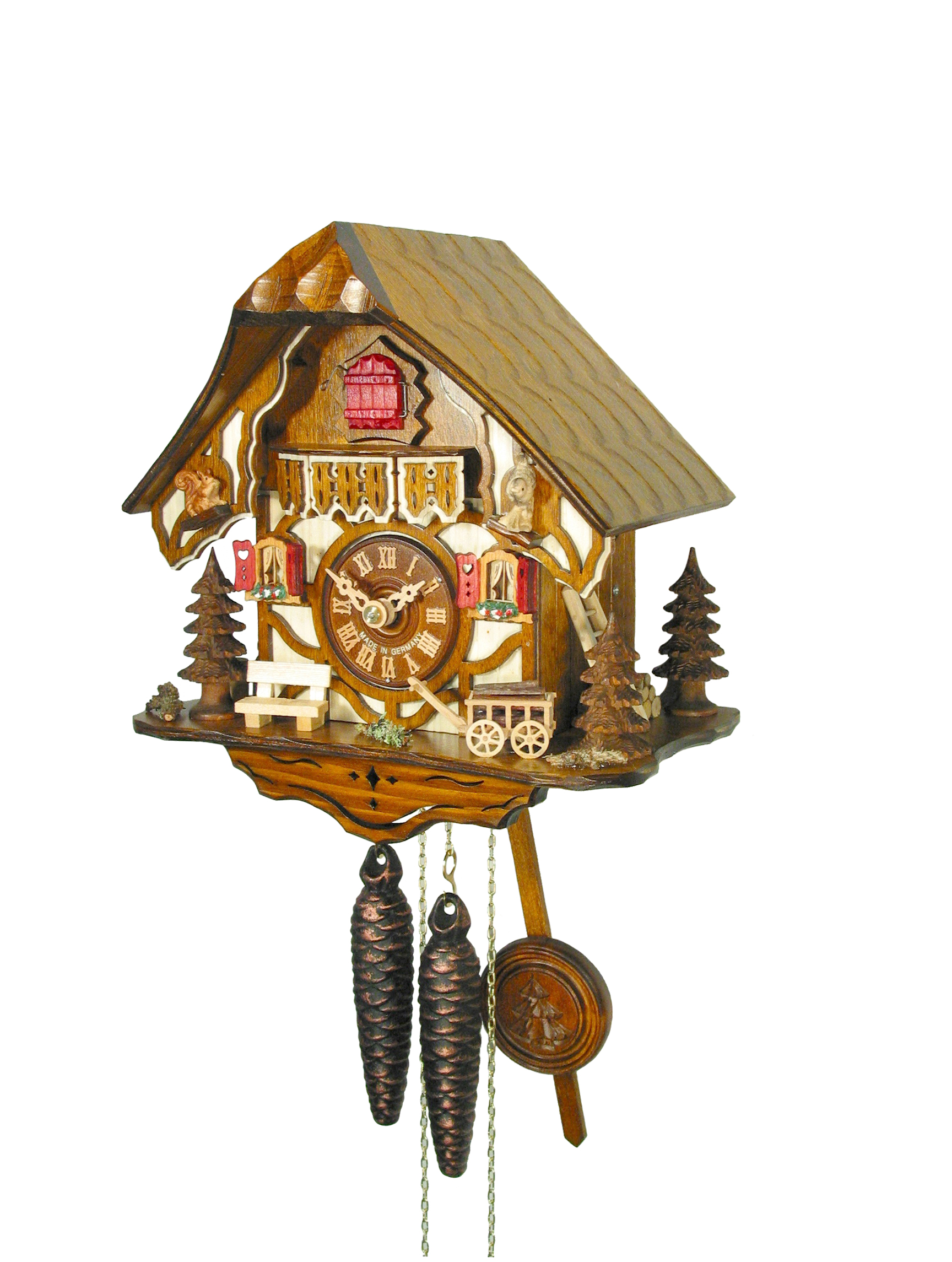 Kuckucksuhr "Fachwerkhaus,Bäume" – Bild 2