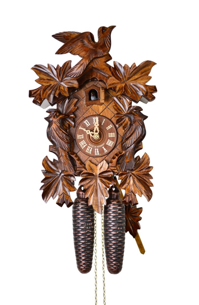 Kuckucksuhr "7-Laub, 3-Vögel"