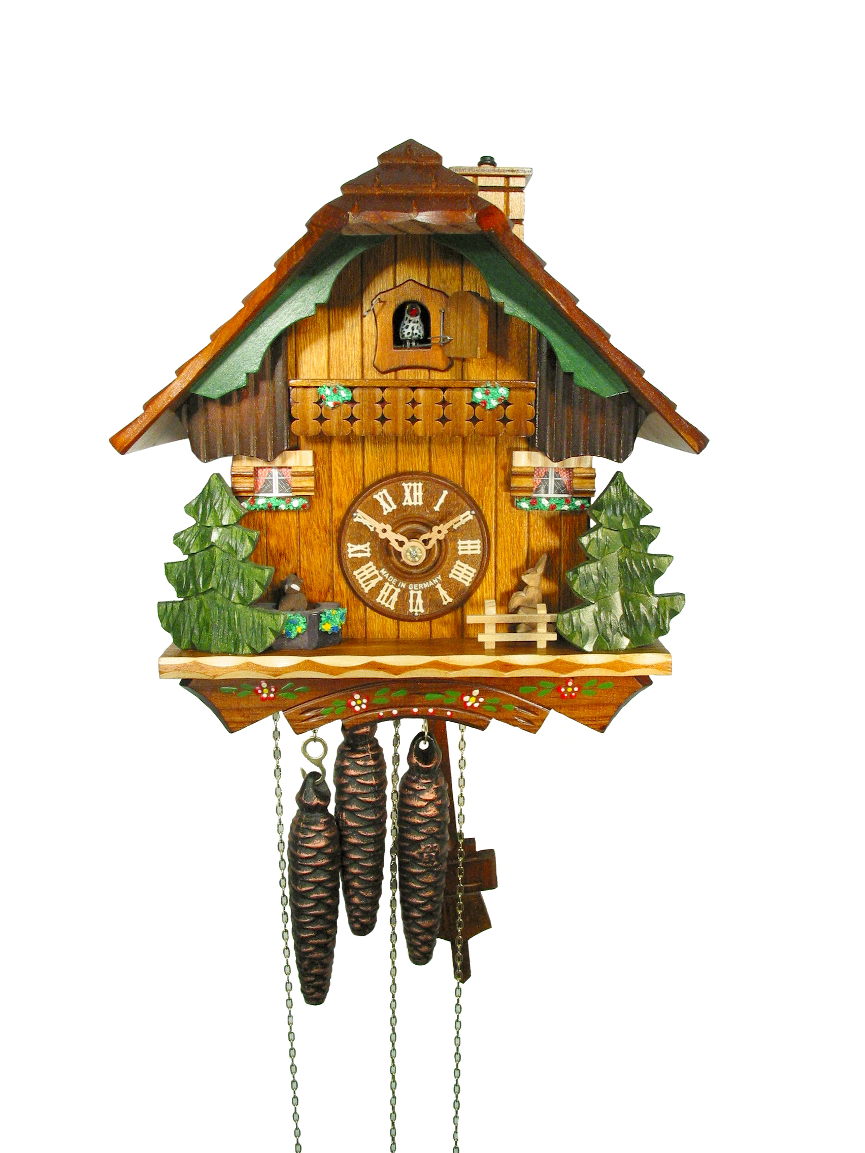 Kuckucksuhr "Murmeltier, Hase, Kaminfeger"
