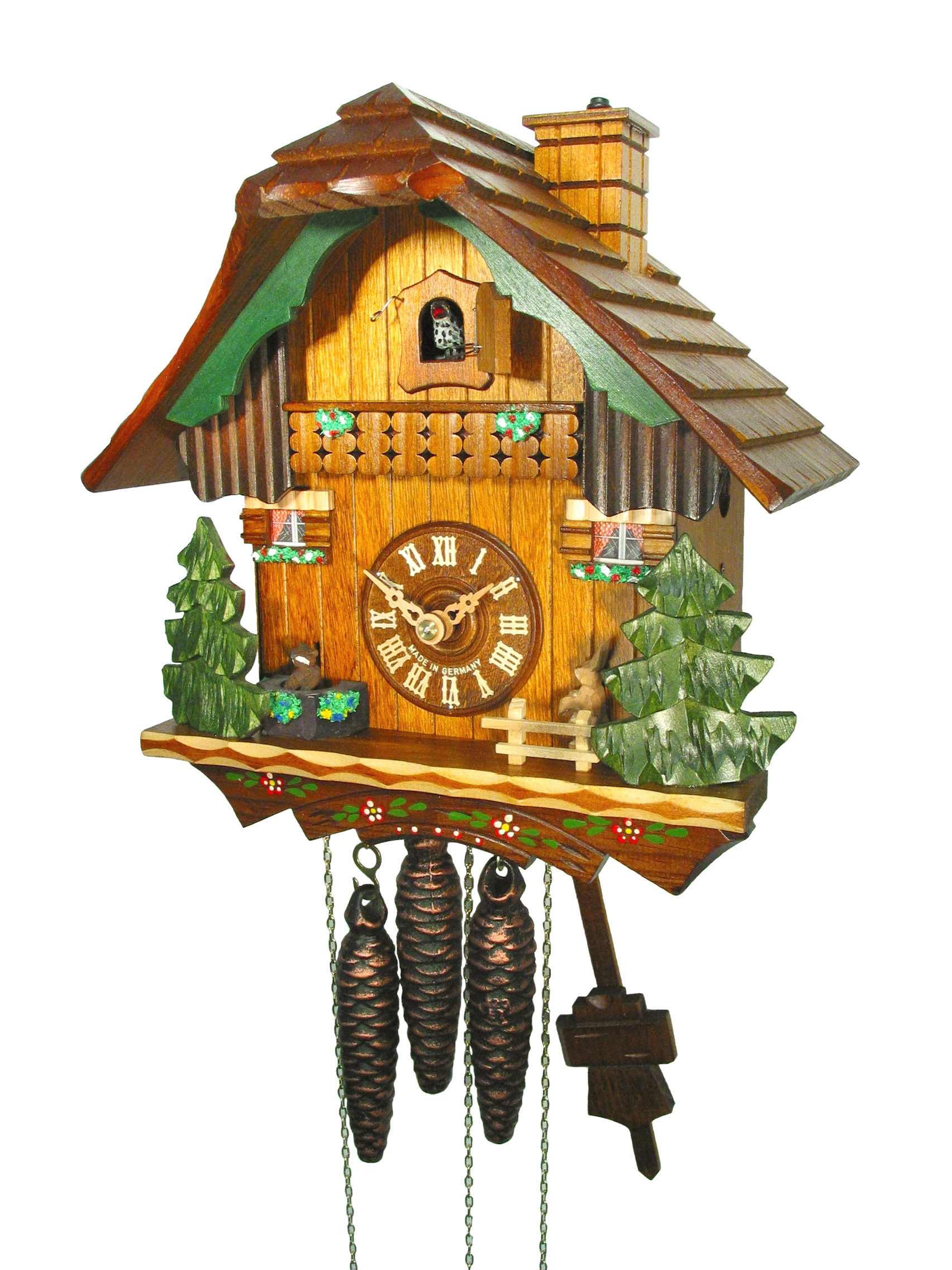Kuckucksuhr "Murmeltier, Hase, Kaminfeger" – Bild 2