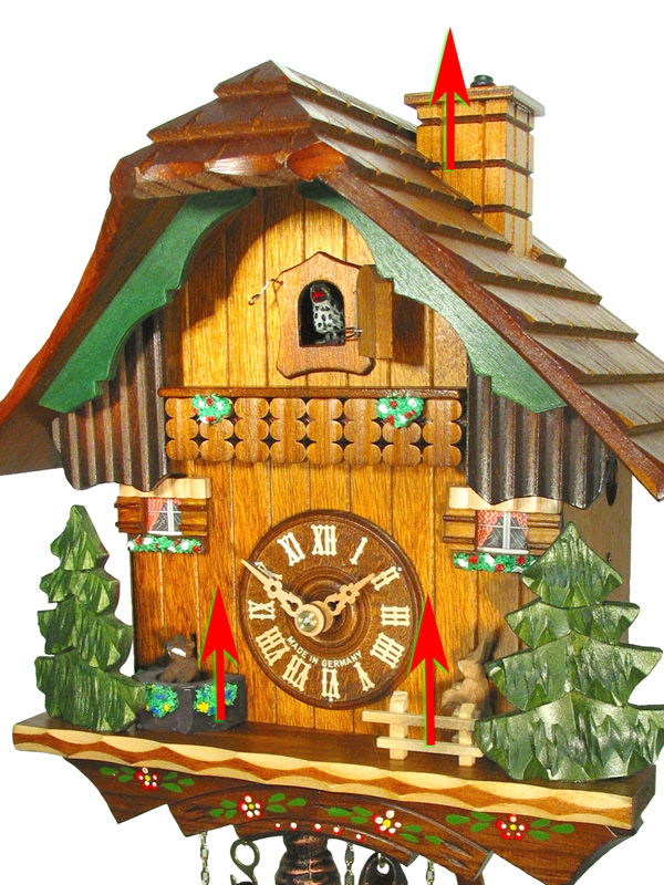 Kuckucksuhr "Murmeltier, Hase, Kaminfeger" – Bild 4