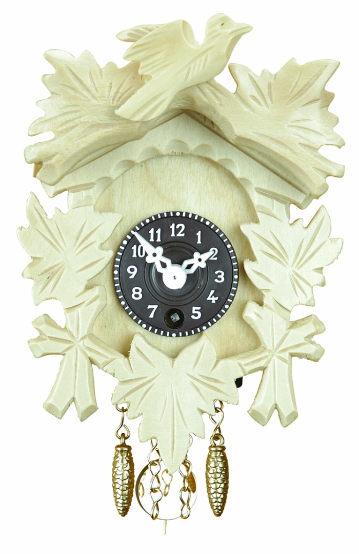 Miniatur-Uhr mechanisch 20 P natur