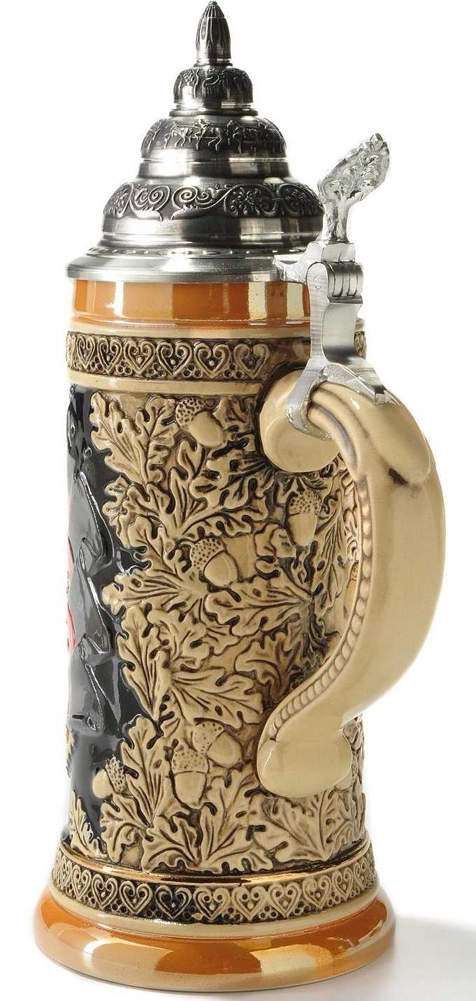 Deutschlandadler & Flagge Krug, Relief bemalt 0,5 Liter – Bild 4