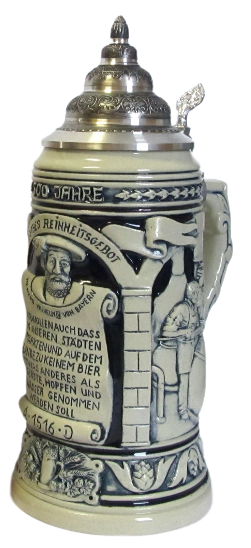 Reinheitsgebot 1.0 L, Steingrau, Zinndeckel – Bild 3
