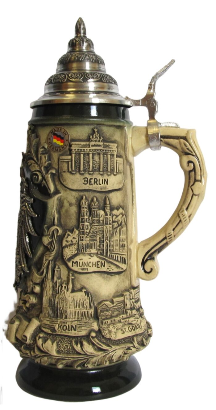Deutschland Krug altdeutscher Zinnadler einf., rusti einf. 1/2 ltr, ZD – Bild 4
