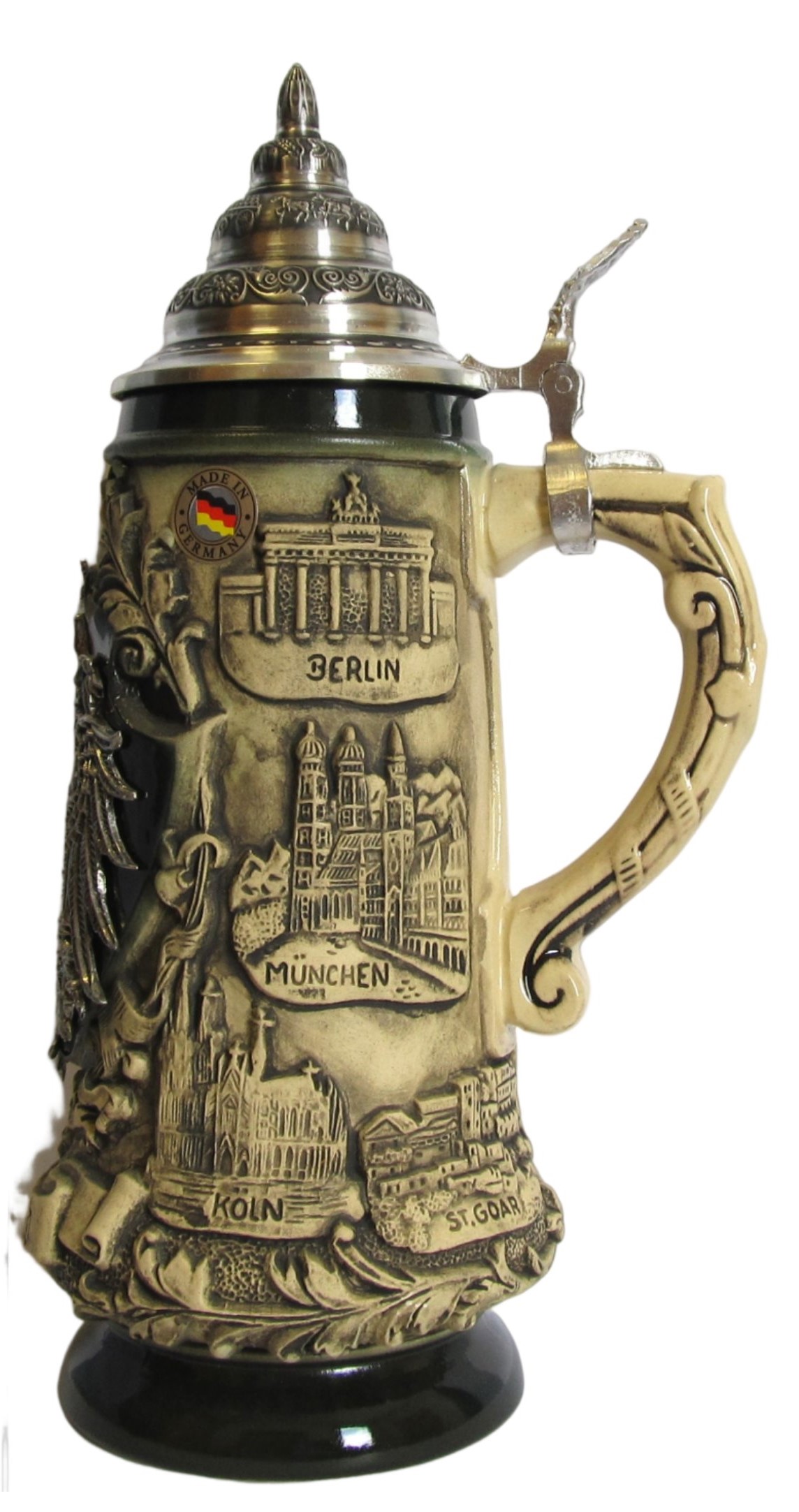 Deutschland Krug altdeutscher Zinnadler einf., rusti einf. 1/2 ltr, ZD – Bild 4