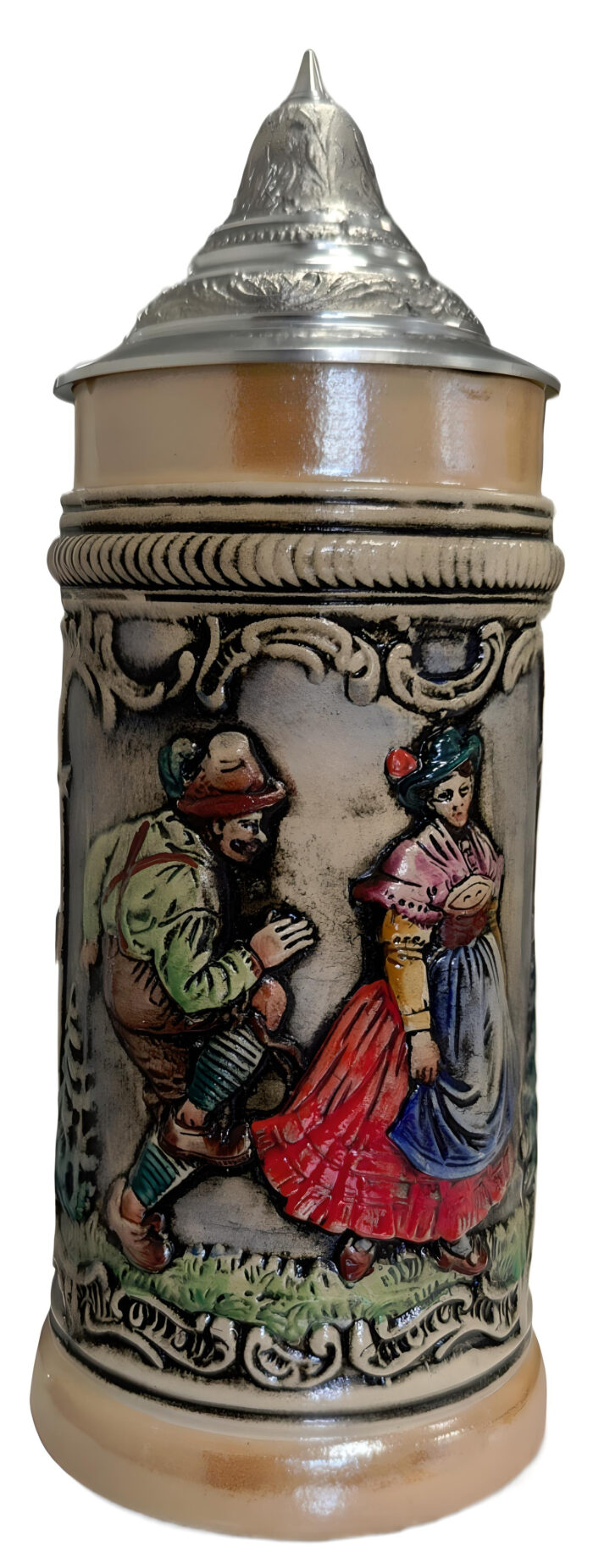 "Auf Freiersfüßen" Bierkrug handbemalt, 1/2 ltr., ZD