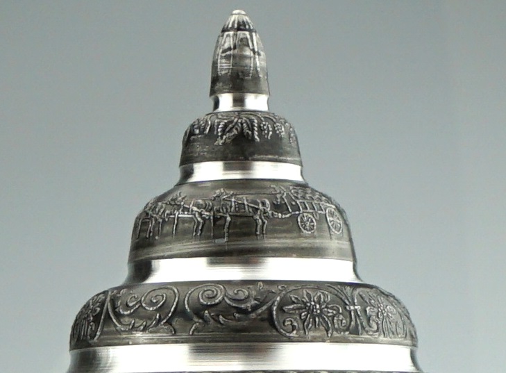 Mexiko Krug 1/2 Liter mit Zinndeckel – Bild 8
