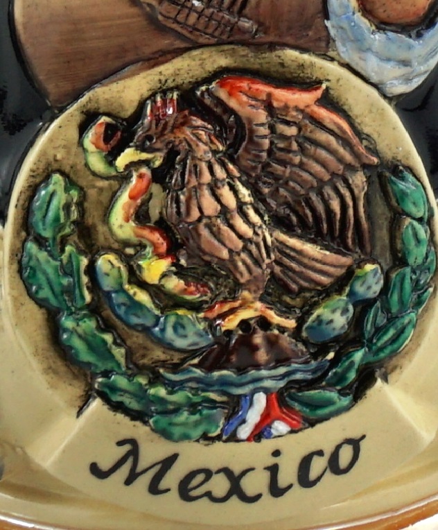 Mexiko Krug 1/2 Liter mit Zinndeckel – Bild 7