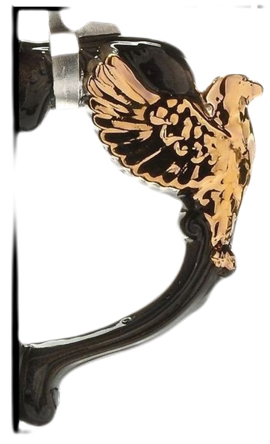 Deutschlandkrug schwarz, 3/4 ltr., Mitte Zinnadler gold, Zinnadler-Deckel gold, Adler-Henkel Goldbemalung – Bild 5