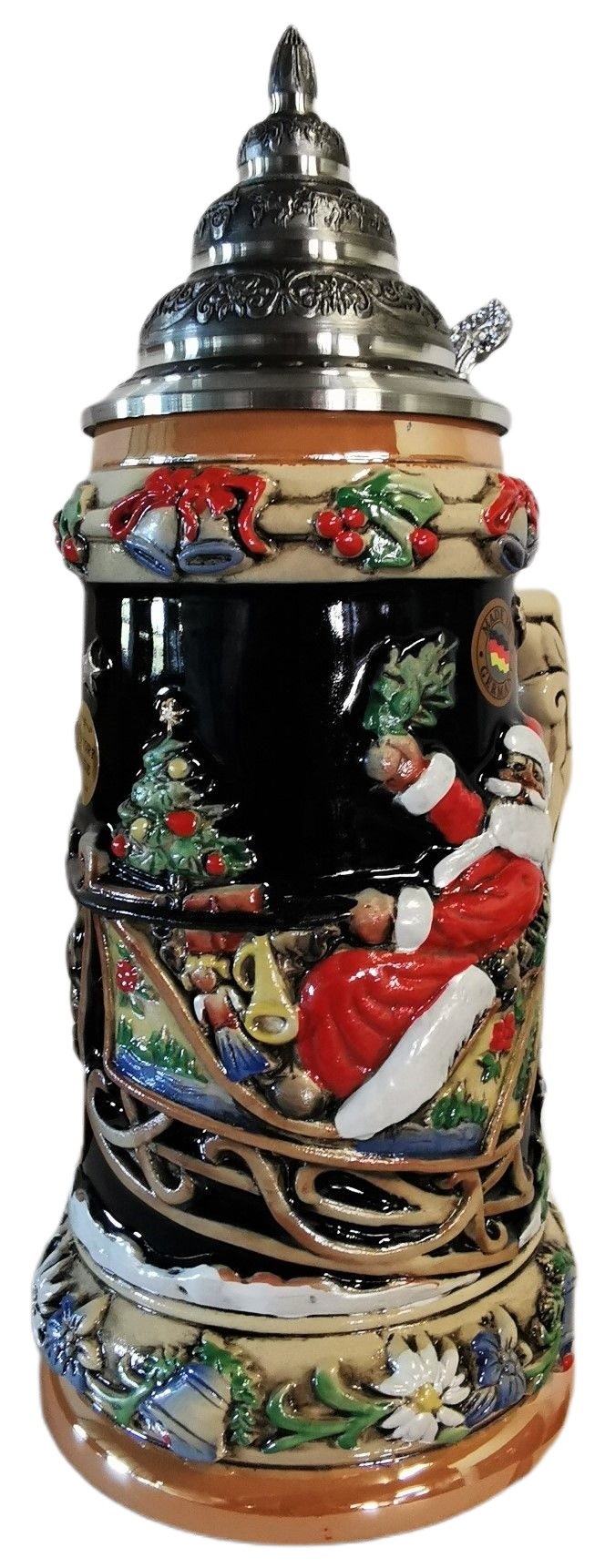 Weihnachtsmann im Schlitten Bierkrug – Bild 4