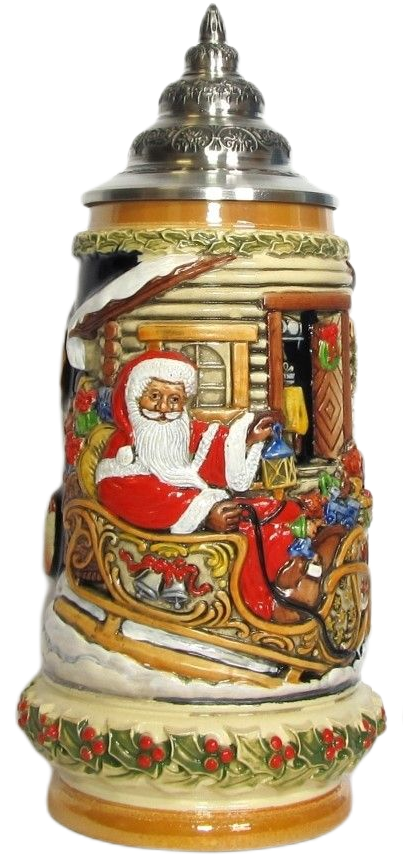 Weihnachtsmann auf Tour Krug