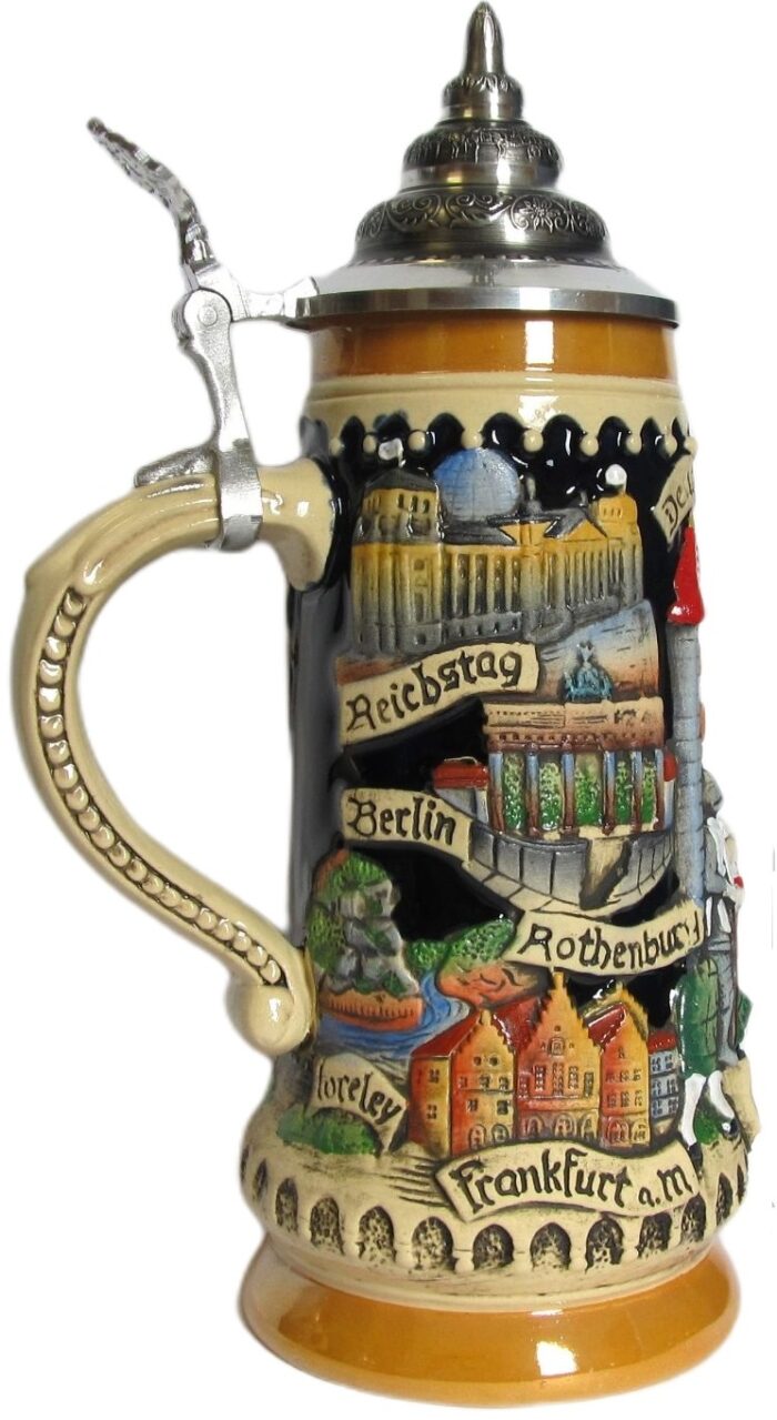 Deutschland Mittelalter Krug 0,5 Liter kobalt bemalt mit ZD – Bild 4