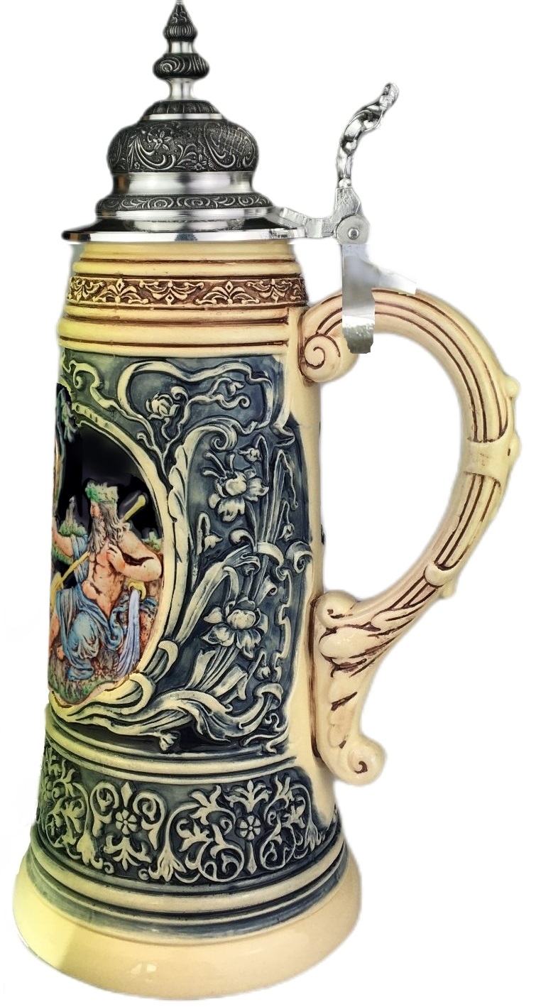 Limität 2021 Vater Rhein & Mutter Mosel Bierkrug, bemalt – Bild 4