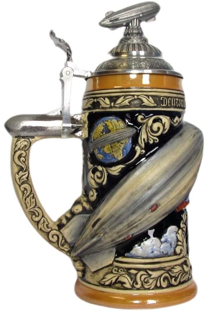 Zeppelin Krug 3/4 Liter handbemalt – Bild 2