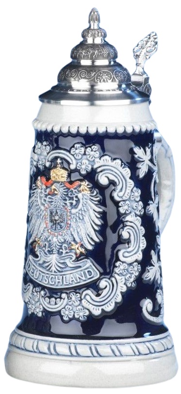 Deutschlandadler Reliefkrug bemalt 0,5 Liter