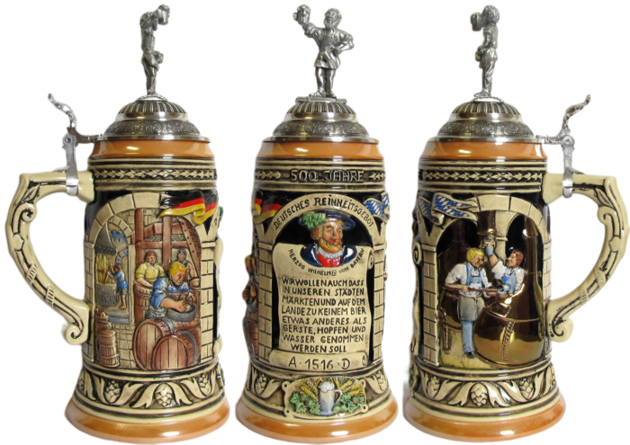 Reinheitsgebot 1.0 L, Kobalt, bemalt, Zinnfigur Brauer – Bild 5