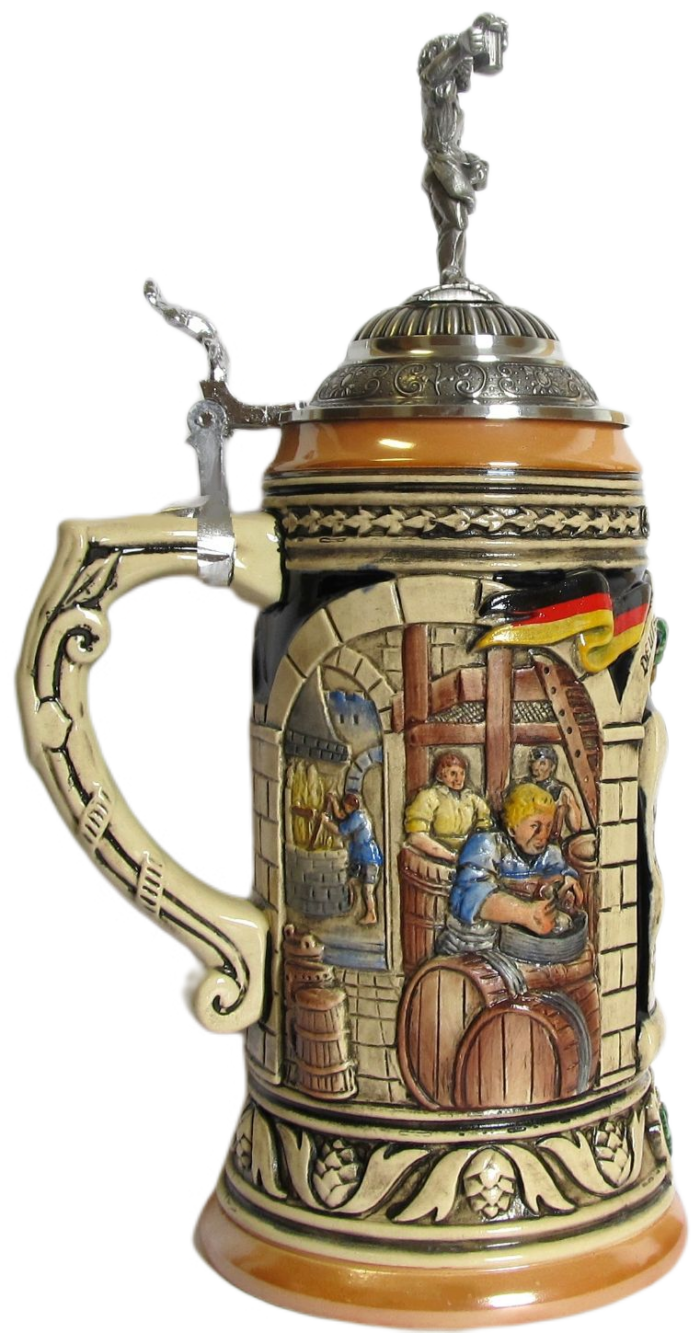 Reinheitsgebot 1.0 L, Kobalt, bemalt, Zinnfigur Brauer – Bild 3