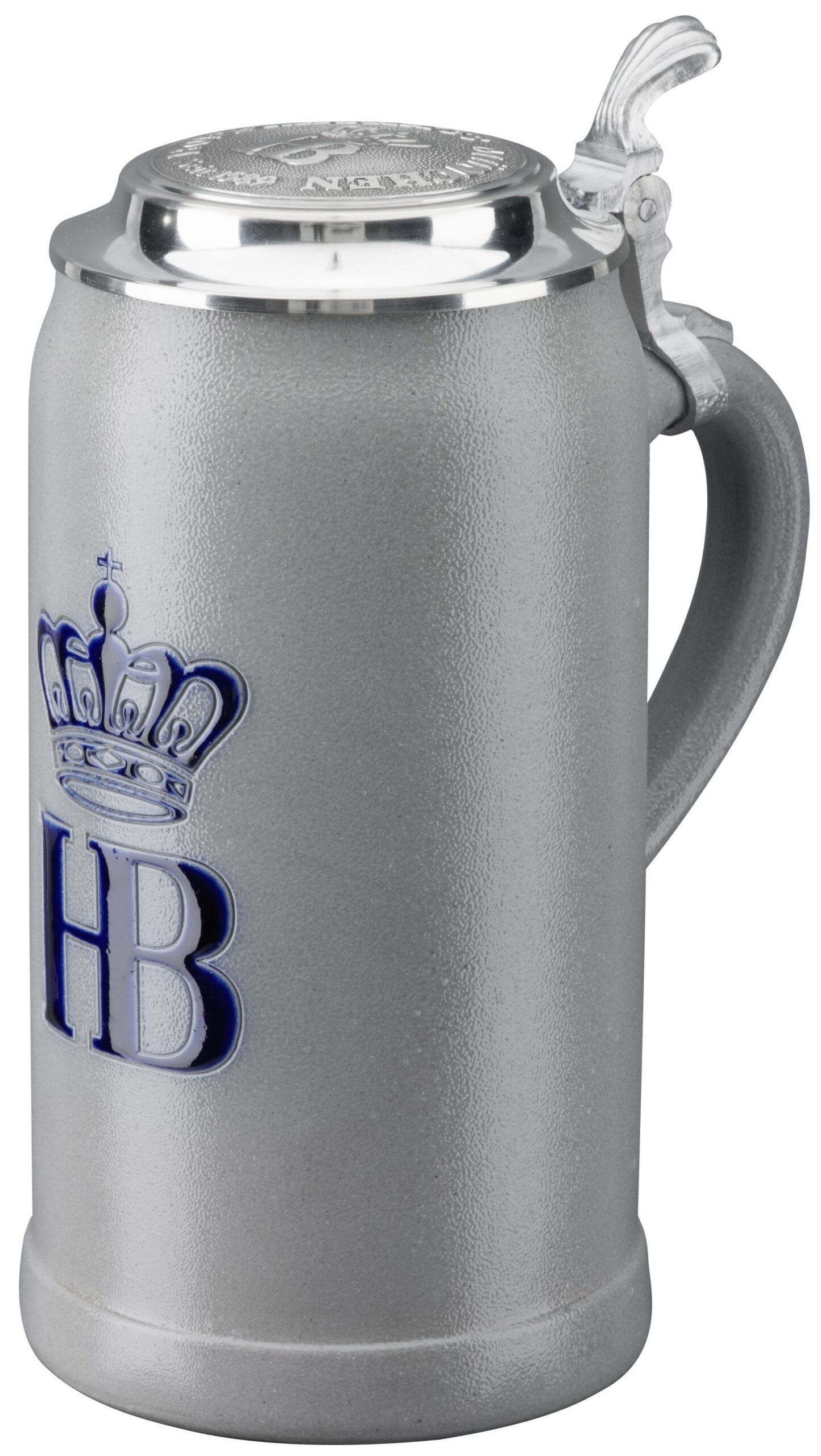 HB"Keferloher" Krug, 1 Lltr., Salzglasur mit Zinndeckel