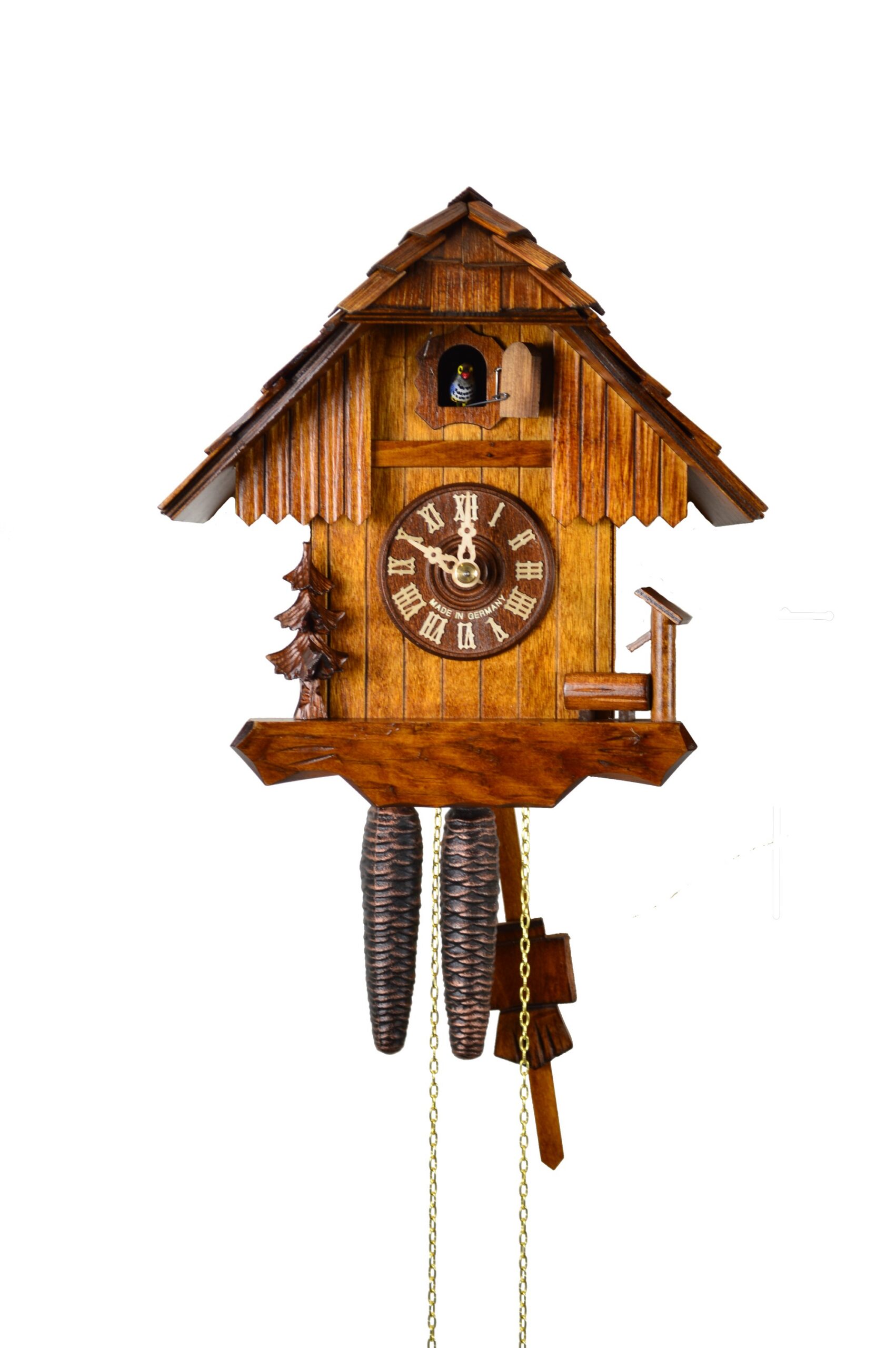 Kuckucksuhr Haus mit Trog und Baum
