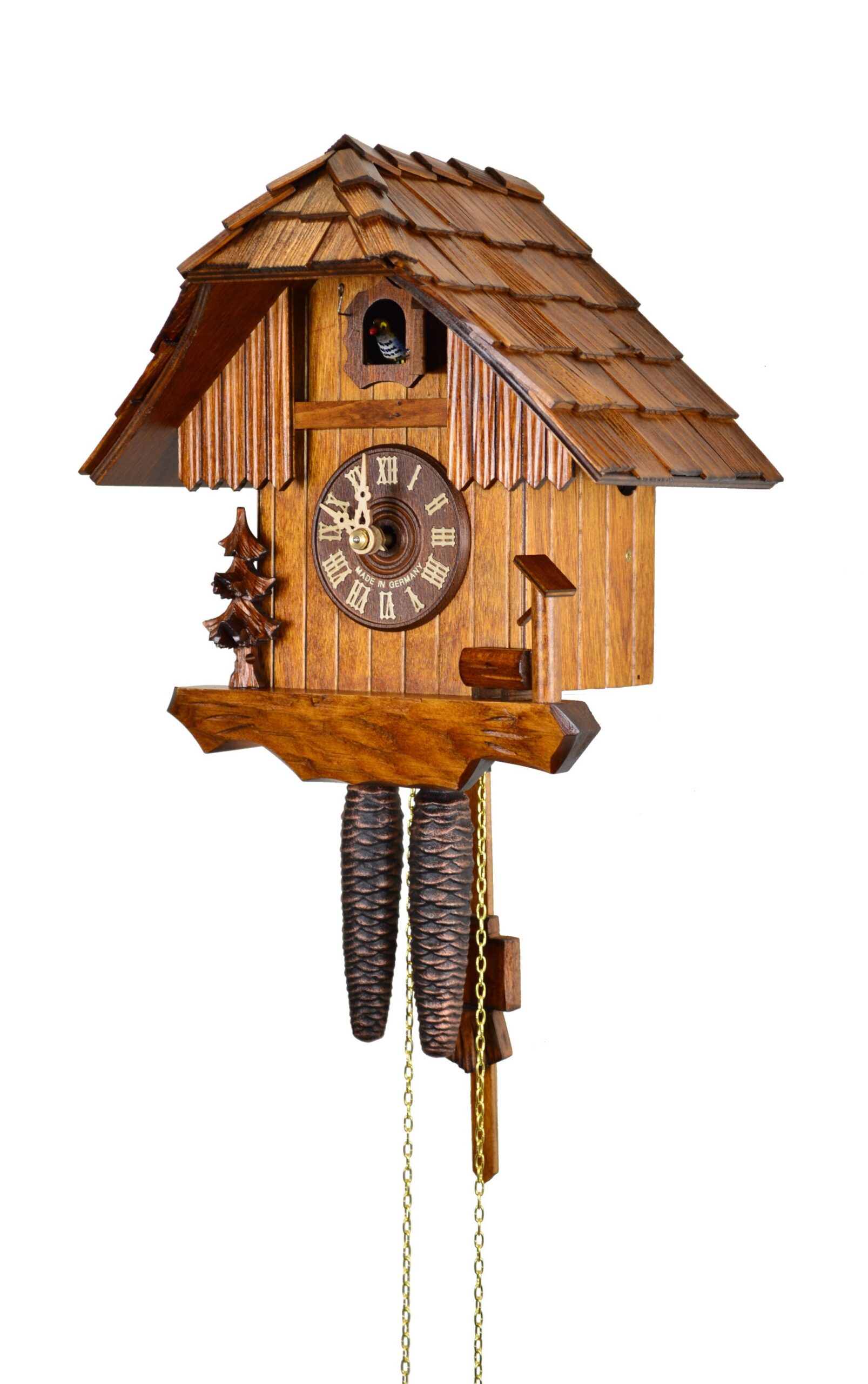 Kuckucksuhr Haus mit Trog und Baum – Bild 3