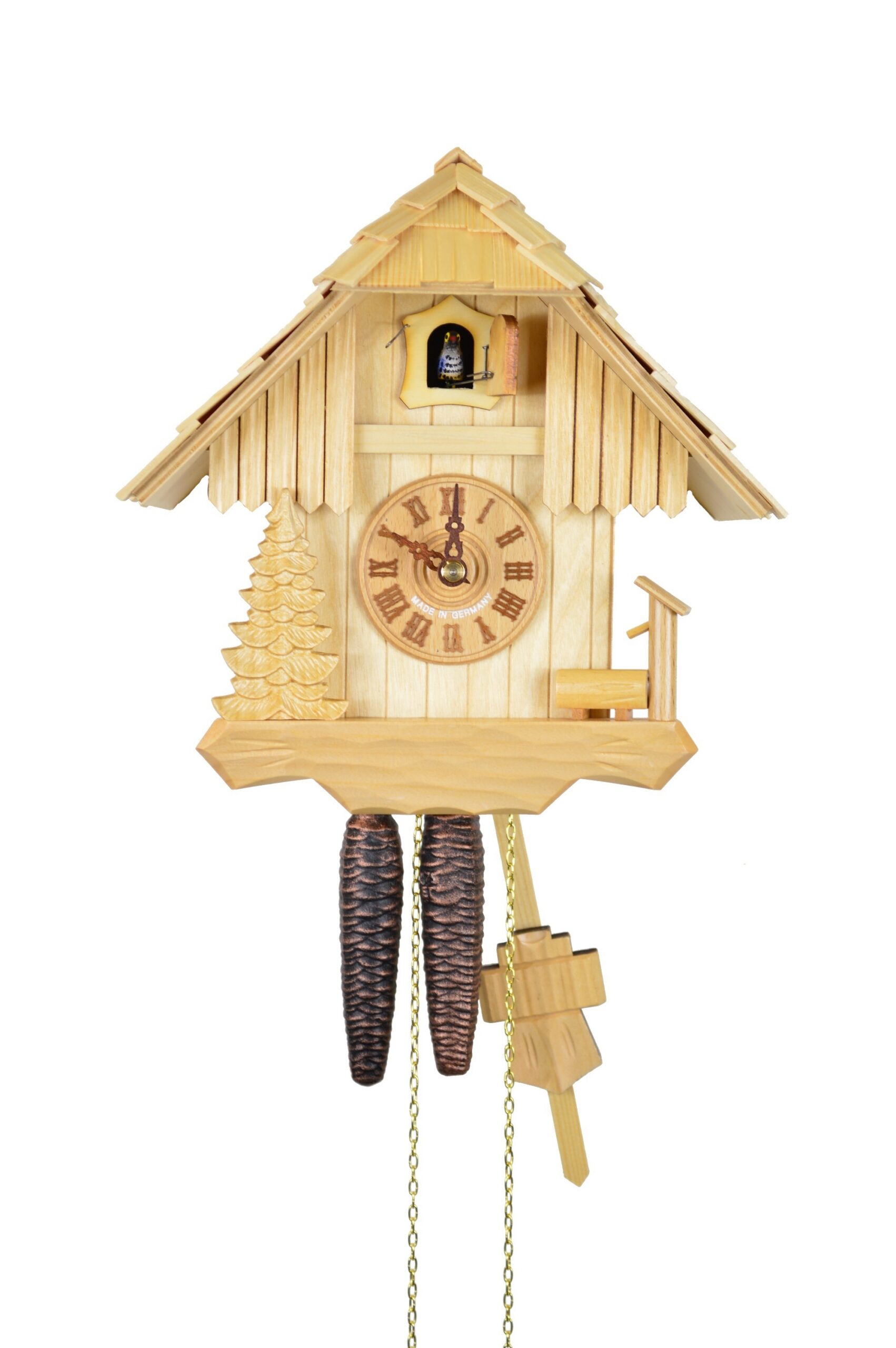 Kuckucksuhr Haus mit Trog und Baum