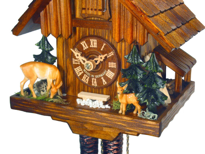 Kuckucksuhr Waldhütte Rehe – Bild 3