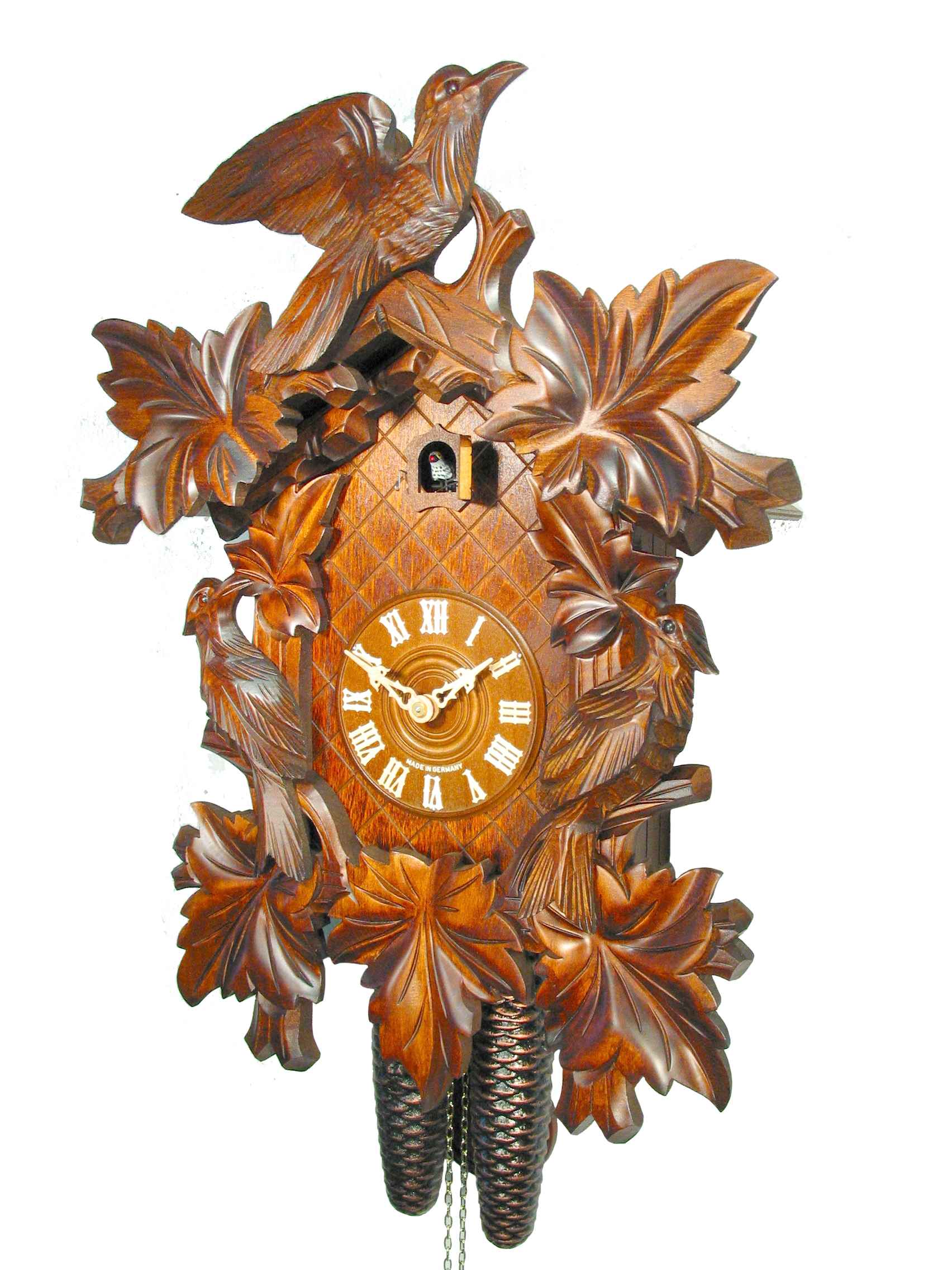 Kuckucksuhr 7-Laub mit 3 Vögeln – Bild 3