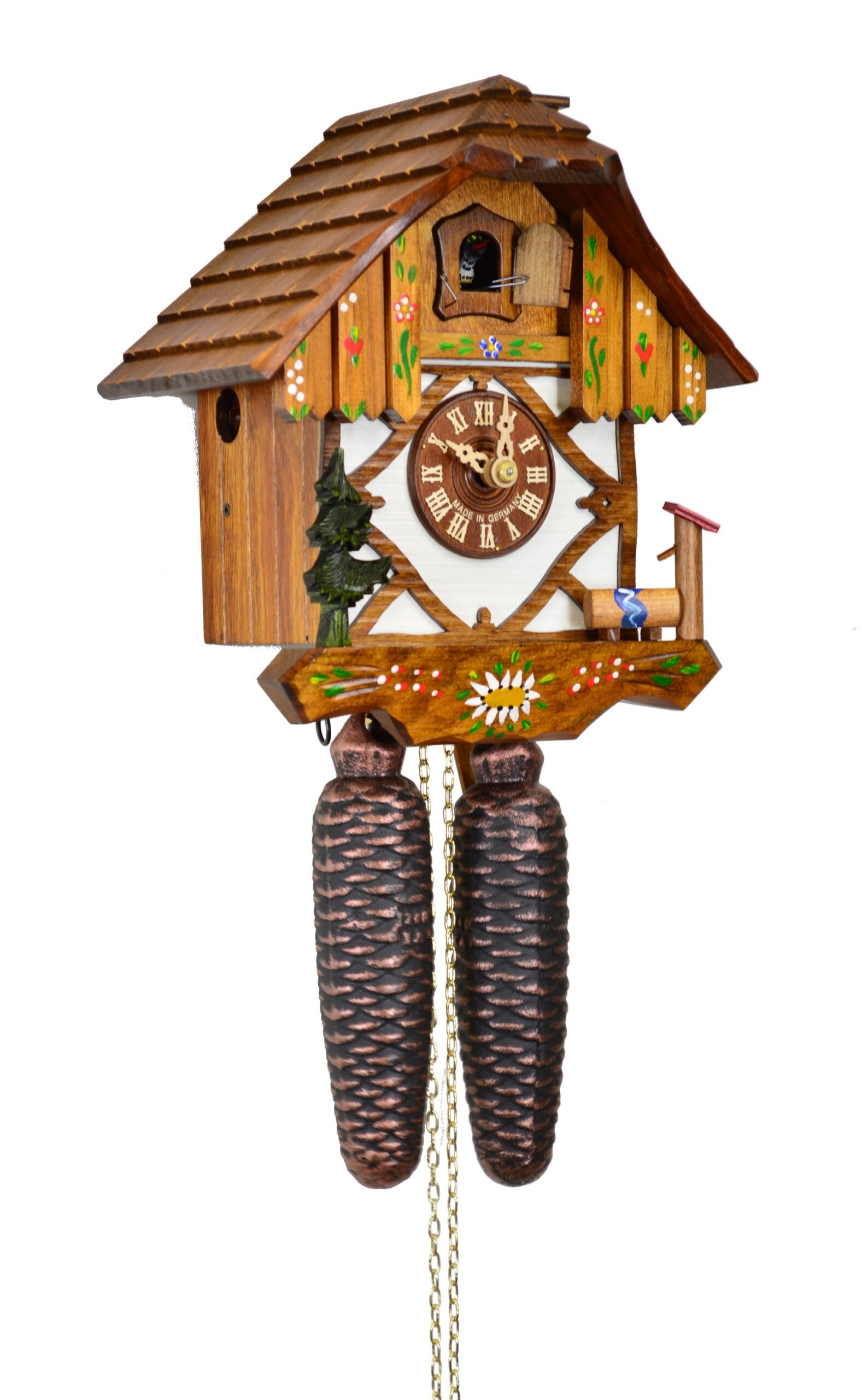 Kuckucksuhr Chalet Fachwerk, Kaminfeger – Bild 4