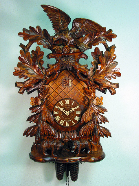 Kuckucksuhr Adler und Bären