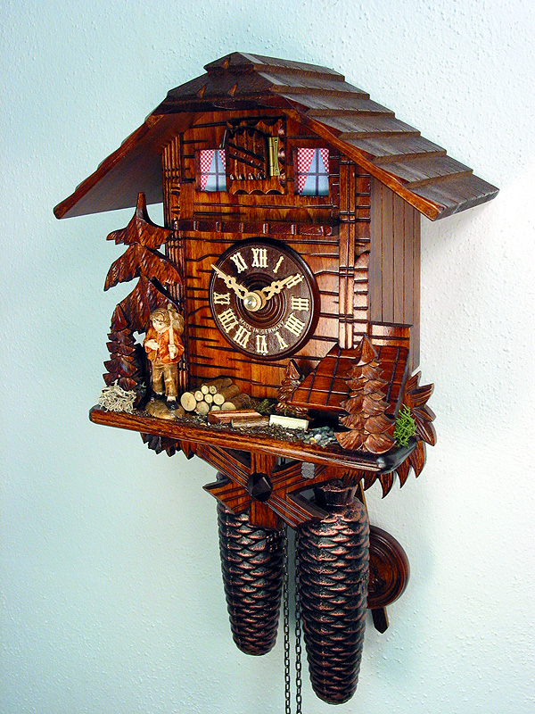 Kuckucksuhr Haus mit Wanderjunge – Bild 5