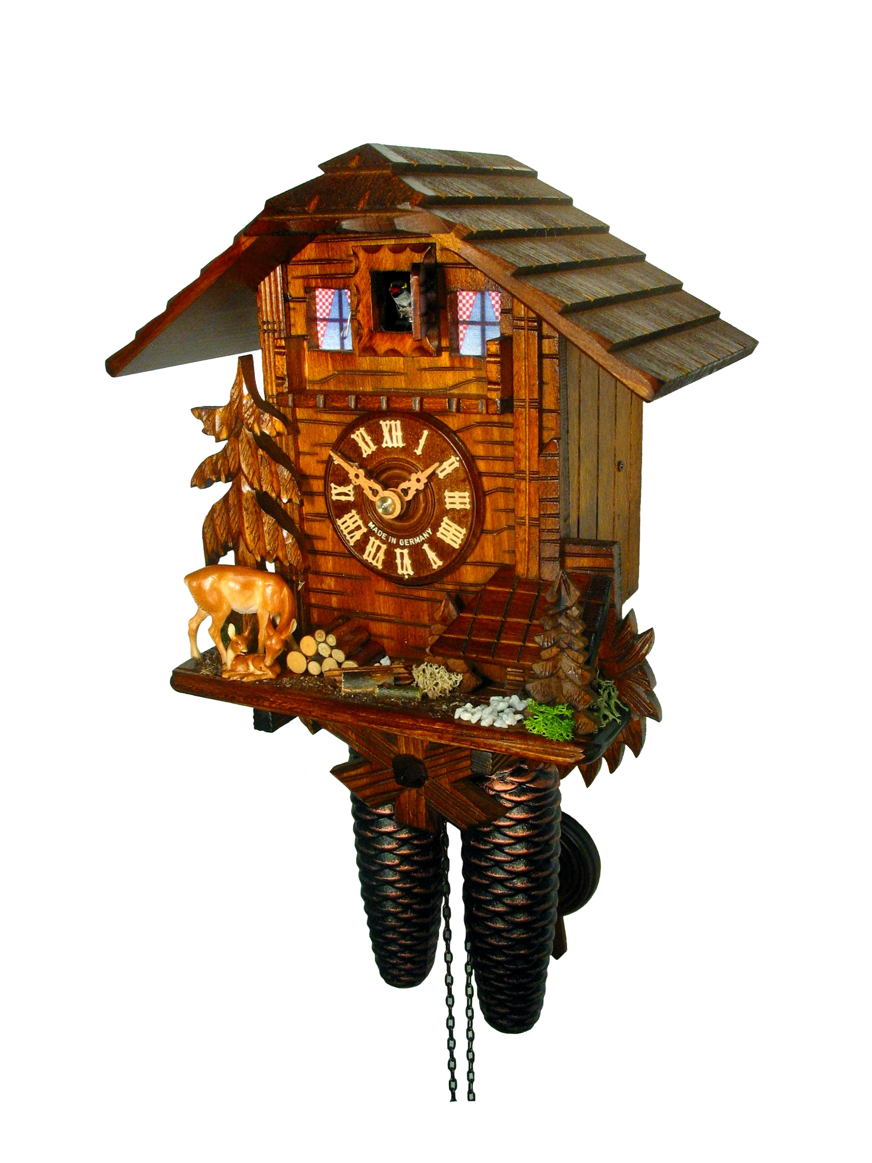 Kuckucksuhr Chalet mit Rehgruppe – Bild 3
