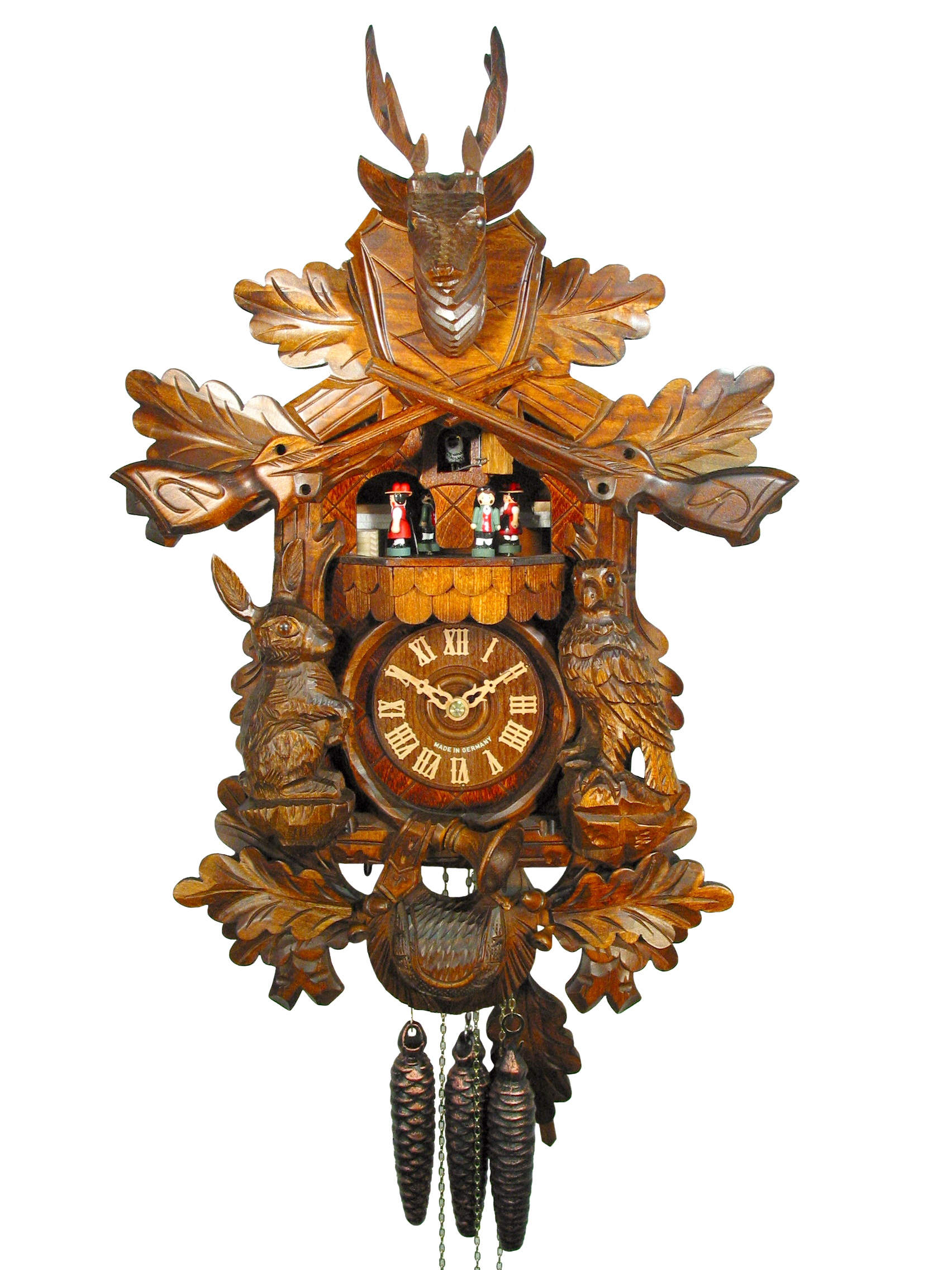 Kuckucksuhr Musik Tänzer, Jägeruhr
