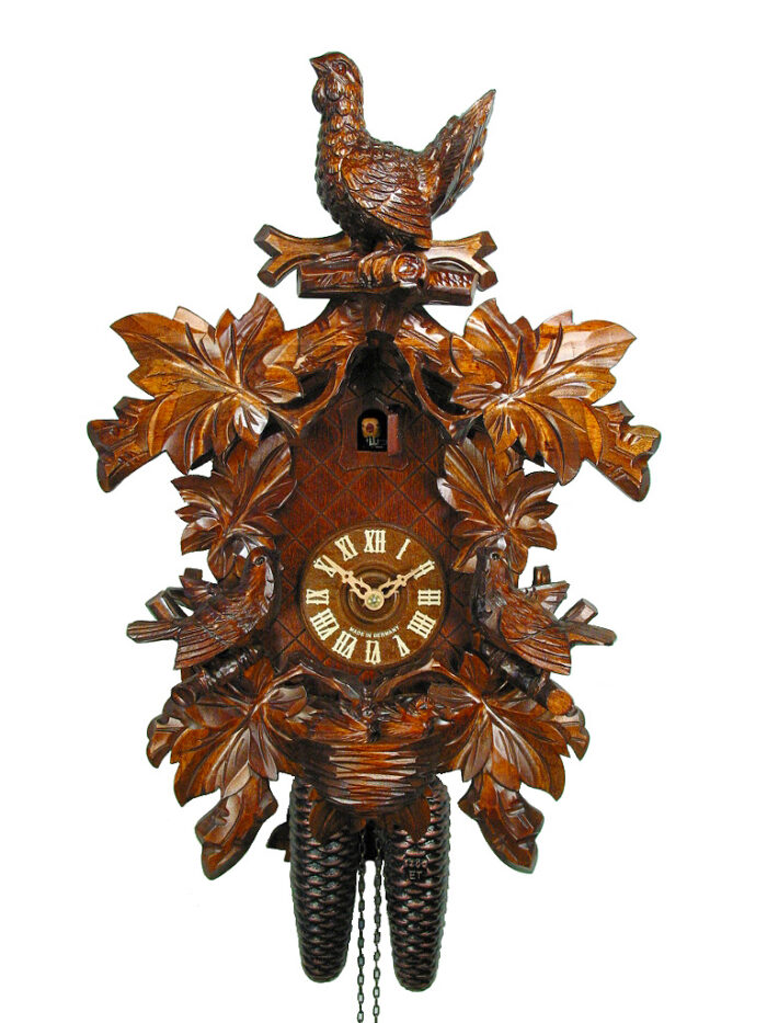 Kuckucksuhr Schnitzerei Auerhahn