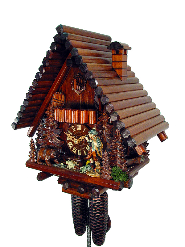 Kuckucksuhr Blockhütte Jäger & Bär – Bild 3