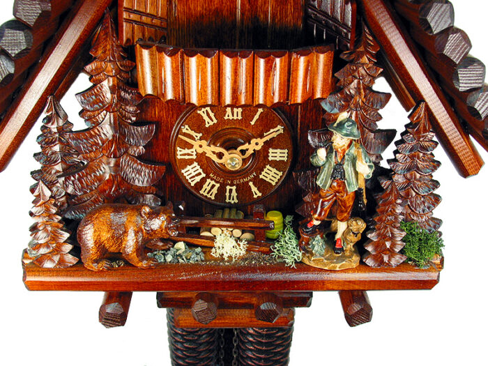 Kuckucksuhr Blockhütte Jäger & Bär – Bild 4
