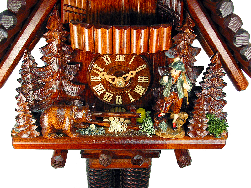 Kuckucksuhr Blockhütte Jäger & Bär – Bild 4