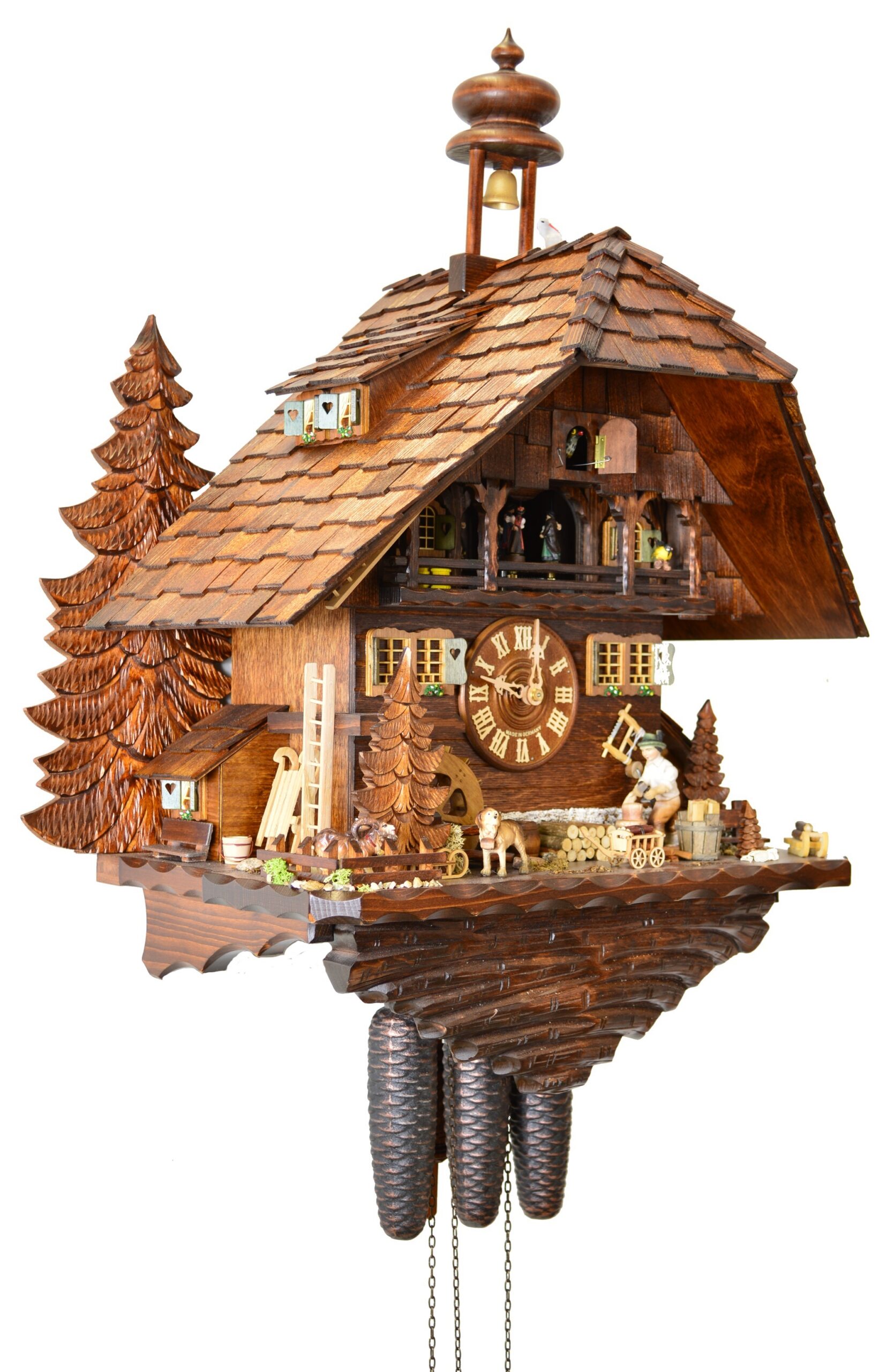 Kuckucksuhr Schwarzwaldhof Holzhacker – Bild 3