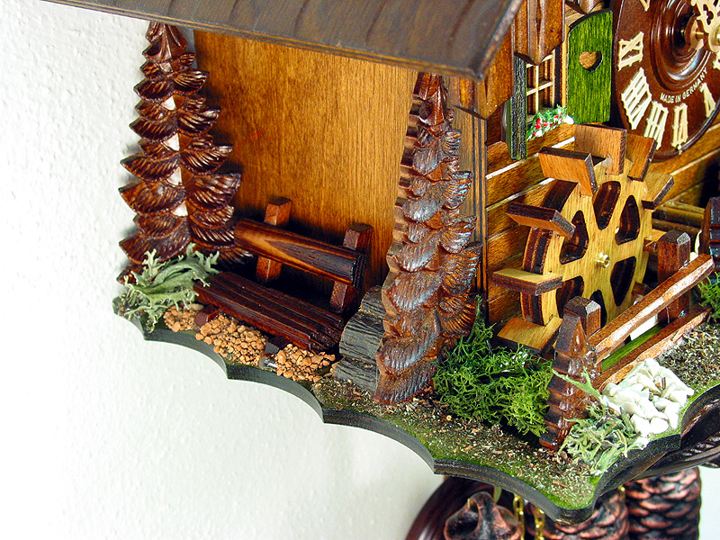 Kuckucksuhr Schwarzwaldhof mit Kuh – Bild 5