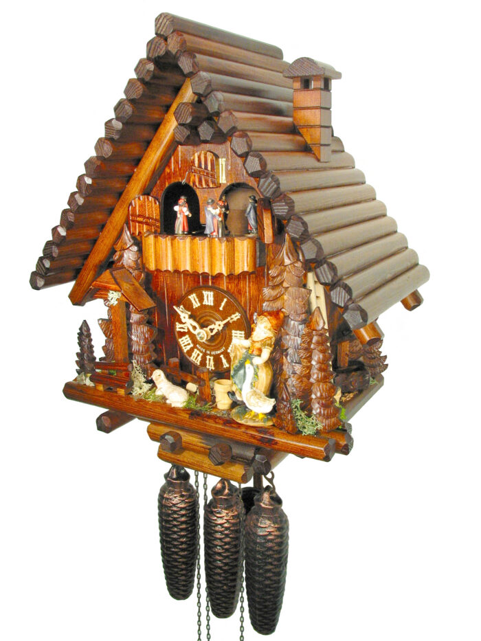 Kuckucksuhr Blockhütte Gänseliesel – Bild 3