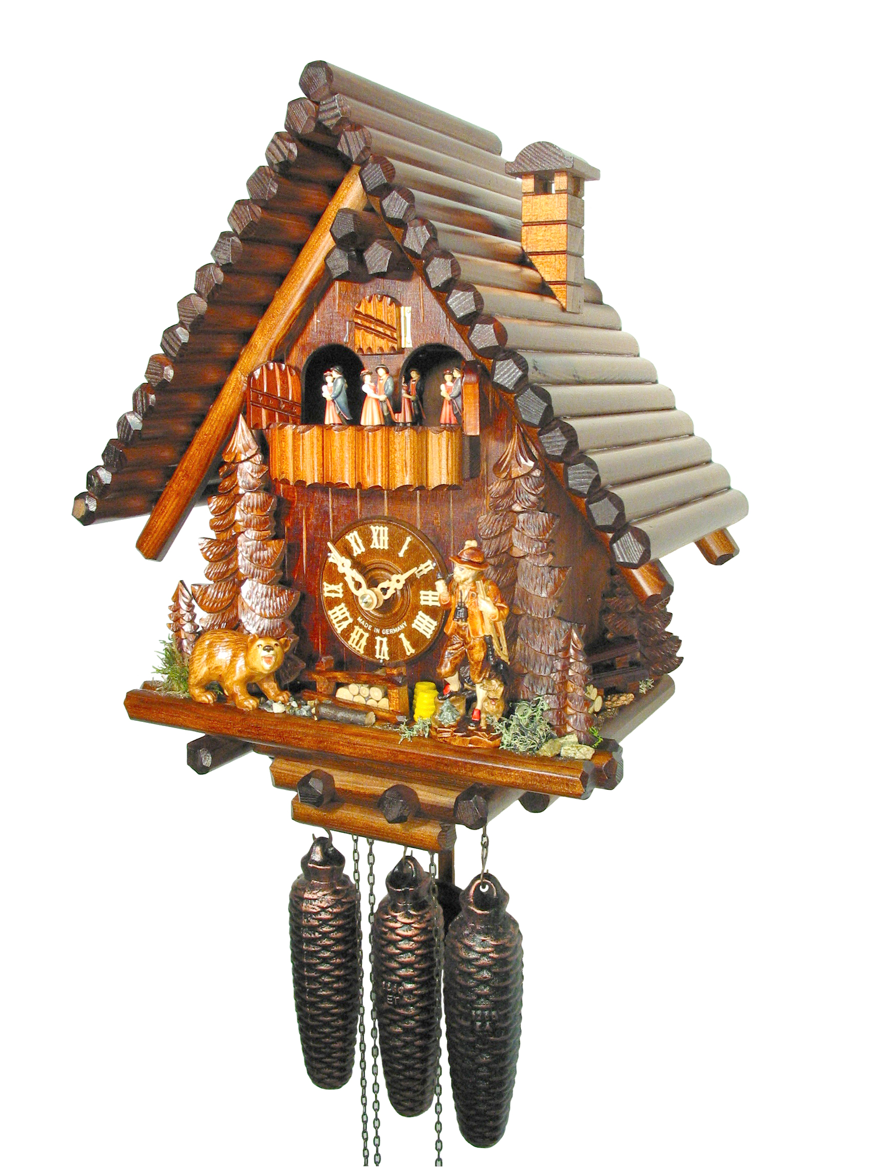 Kuckucksuhr Blockhütte Jäger & Bär – Bild 3