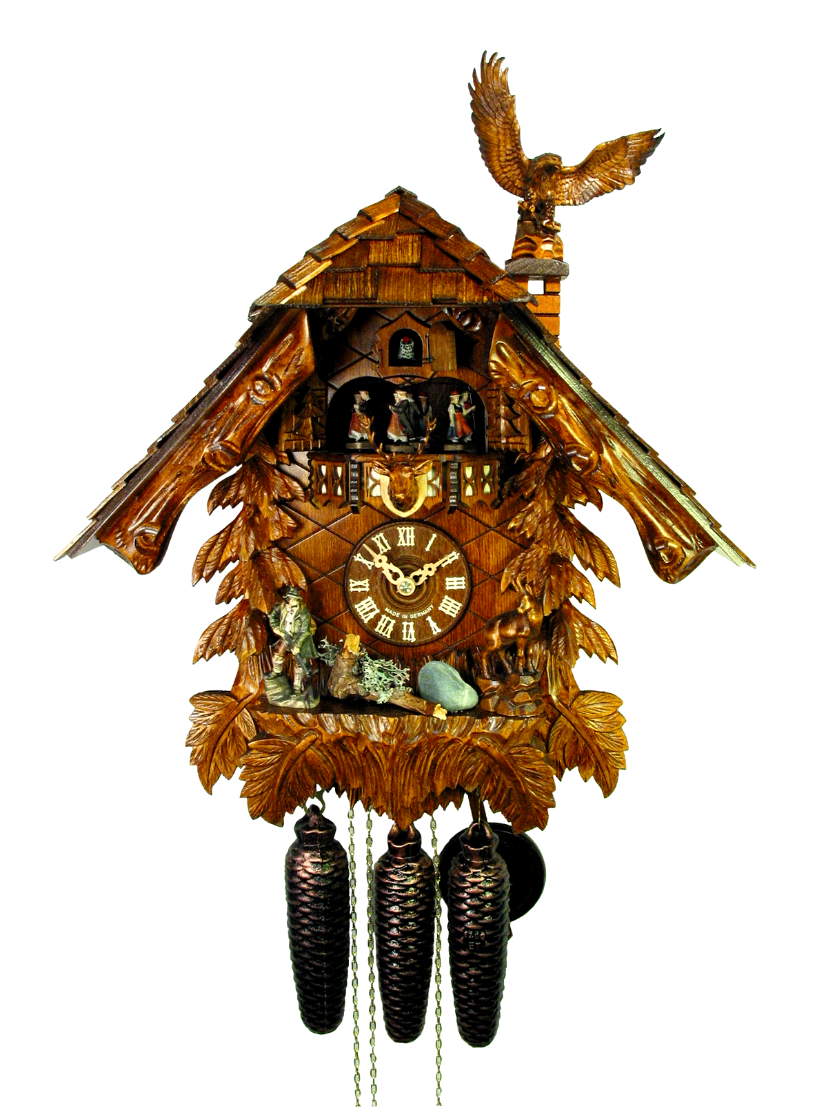 Kuckucksuhr Jägerhaus mit Adler