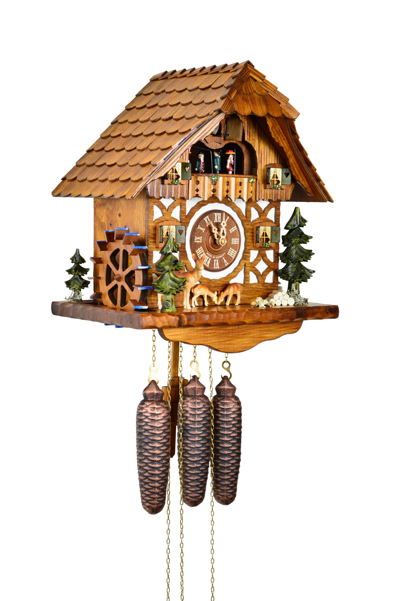 Kuckucksuhr Chalet Hüpfende Rehe – Bild 3