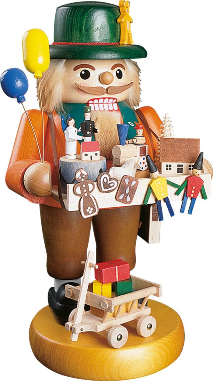 Richard Glaesser Nussknacker Spielzeughändler Spielzeugverkäufer aus Seiffen im Erzgebirge
