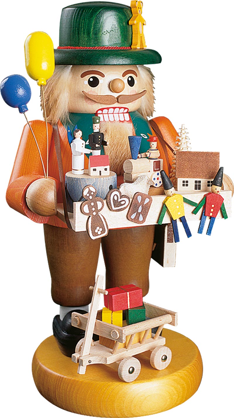 Richard Glaesser Nussknacker Spielzeughändler Spielzeugverkäufer aus Seiffen im Erzgebirge