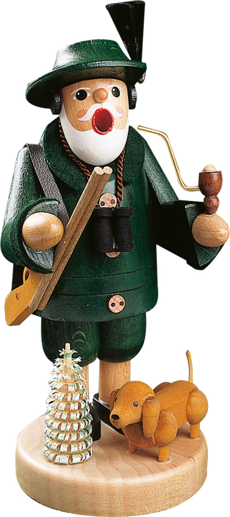 Richard Glaesser Rauchmann Förster / Jäger mit Dackel aus Seiffen im Erzgebirge
