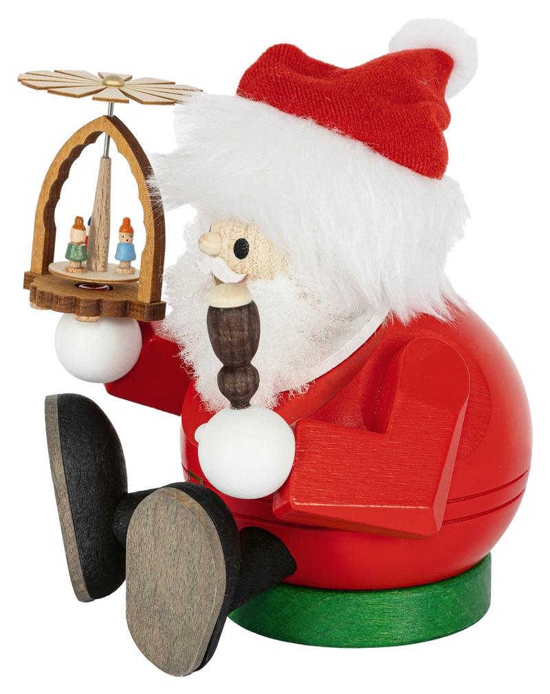Richard Glaesser Rauchmann Santa mit Pyramide sitzend aus Seiffen im Erzgebirge – Bild 4