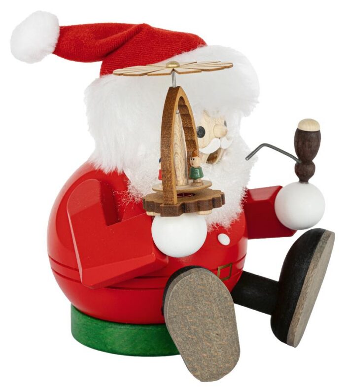 Richard Glaesser Rauchmann Santa mit Pyramide sitzend aus Seiffen im Erzgebirge – Bild 3
