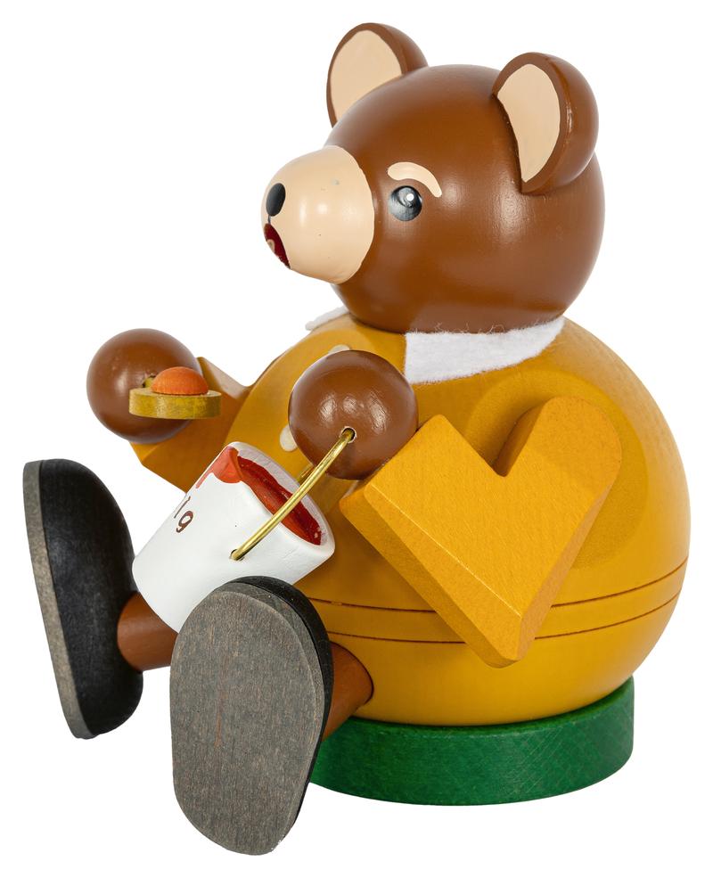Richard Glaesser Rauchfigur Bär sitzend aus Seiffen im Erzgebirge – Bild 4